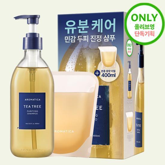[1+1]아로마티카 티트리 퓨리파잉 샴푸 더블 기획 400ml + 400ml