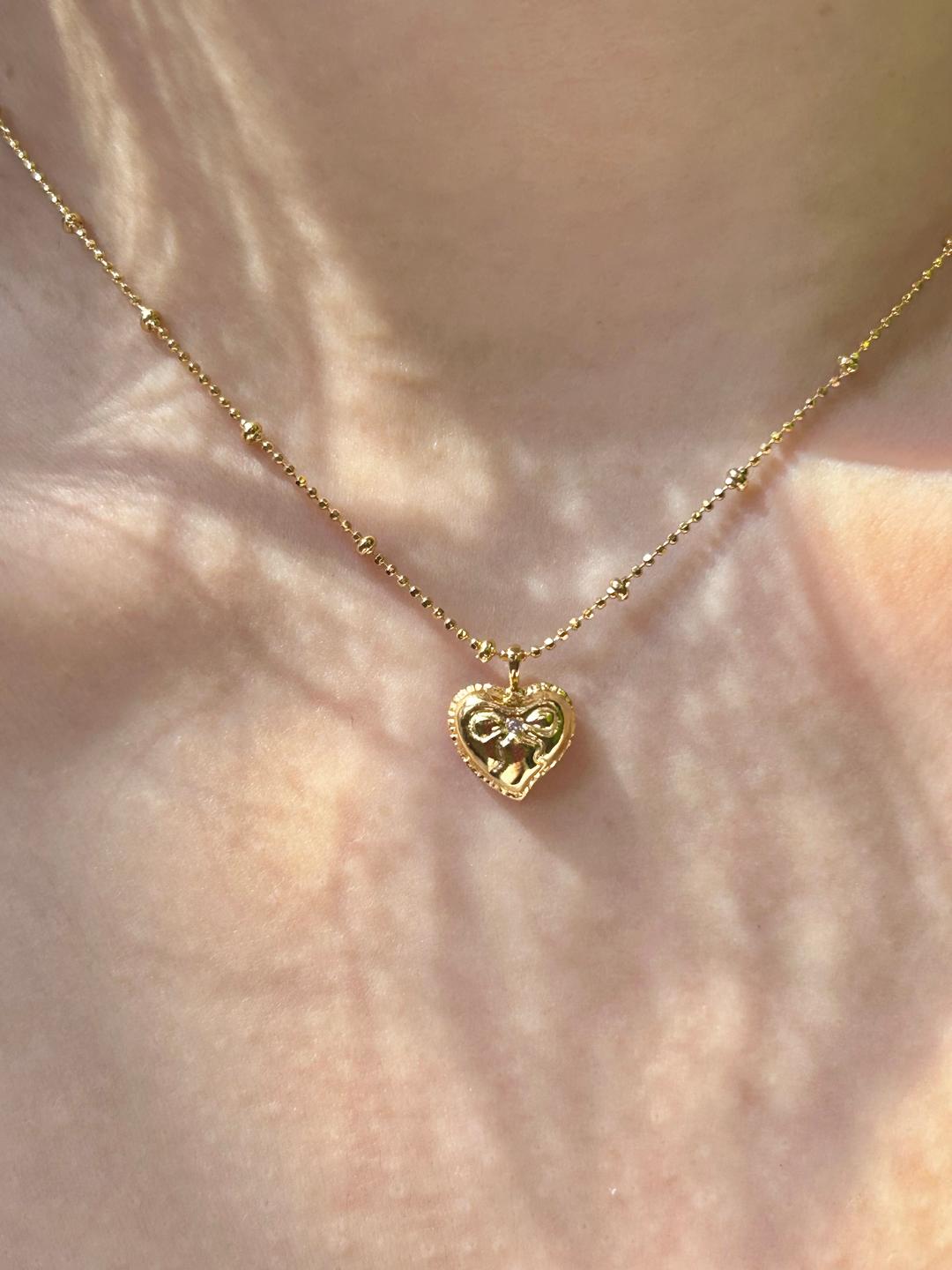 Ribbon Heart Necklace