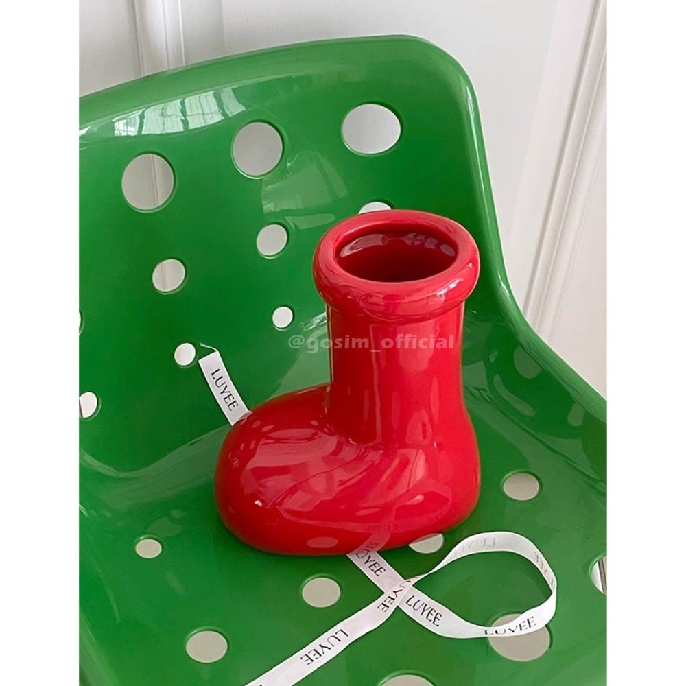 고심 아톰부츠 화병 세라믹 꽃병 VASE 인테리어 오브제