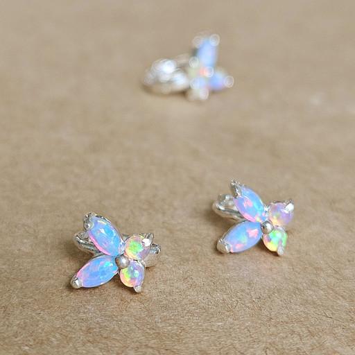 10월탄생석🌌오로라나비🦋원터치링 행운의☘️선물귀걸이