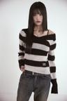 PONY STRIPE KNIT / BLACK