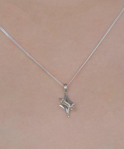 [SILVER] SPARKLING OB PENDANT NECKLACE
