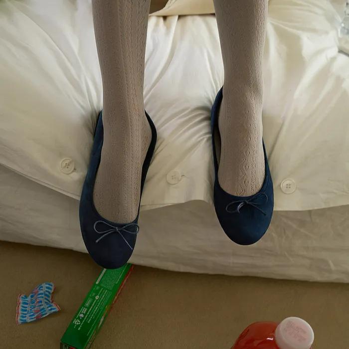 Jane suede flat shoes_blue