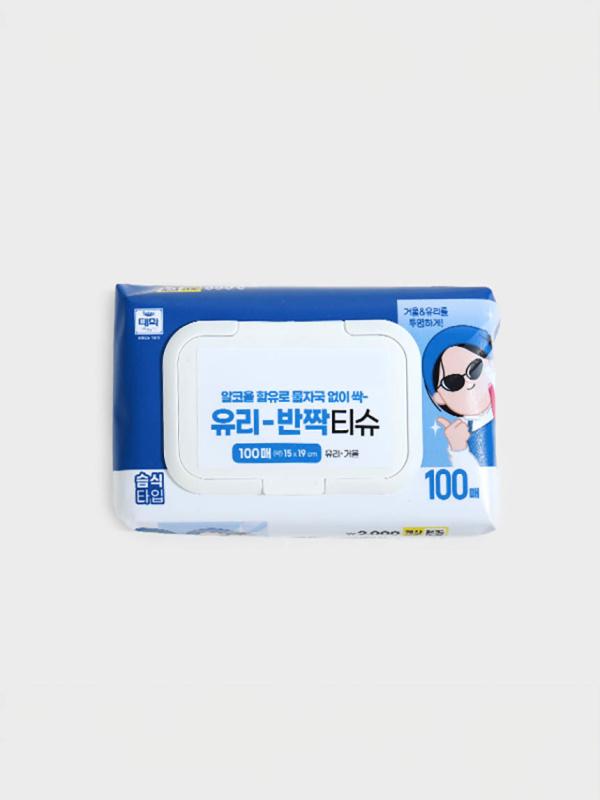 태화 유리반짝 세정티슈 100매