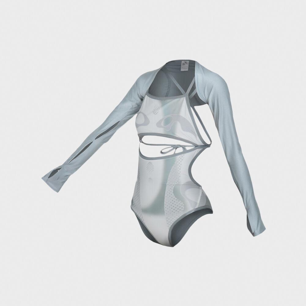 Solid Bolero Rash Guard / Grey