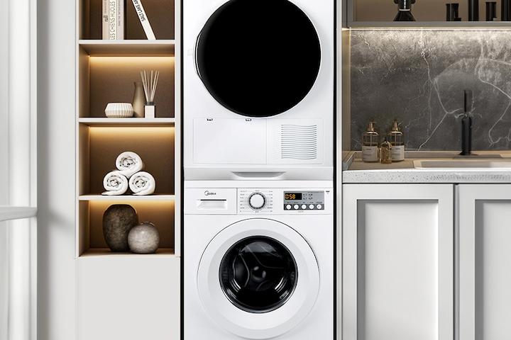 Midea 트윈타워 10kg 의류건조기 + 9kg 드럼세탁기