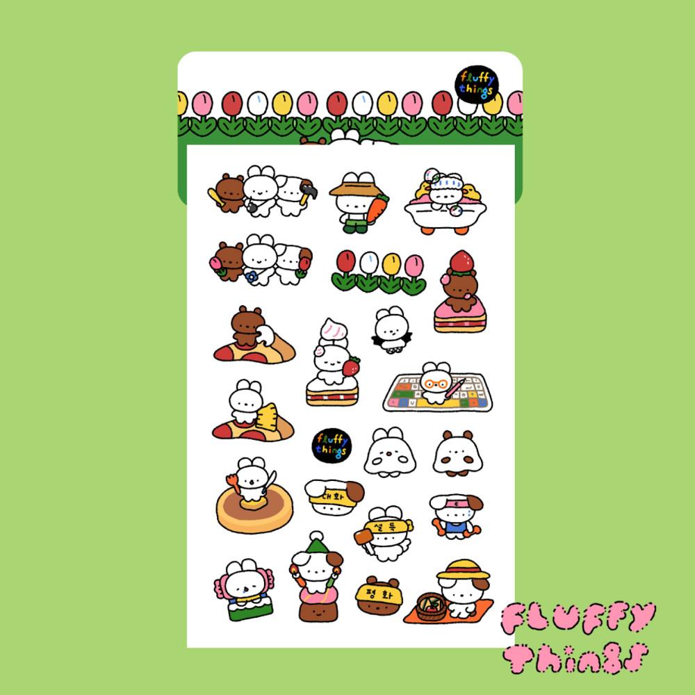 [플러피띵스] 모아모아 씰스티커