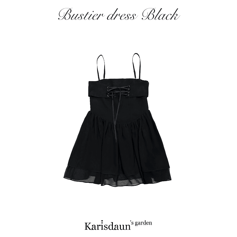 (Pre-order) Bustier dress Black