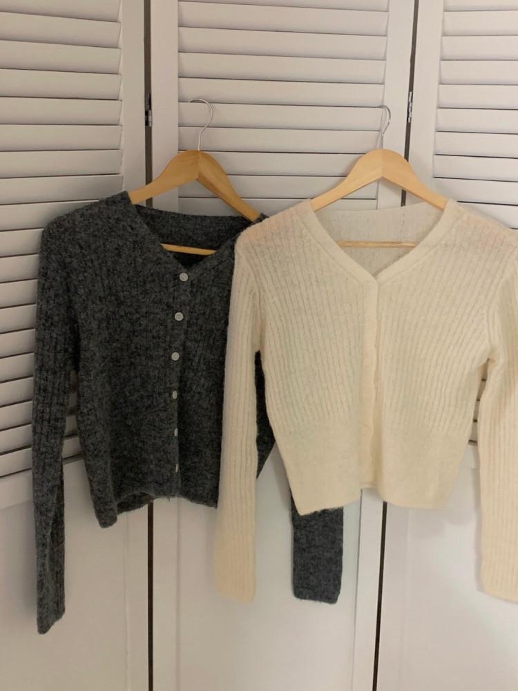 쉬머 알파카 가디건(2color) - kittylove