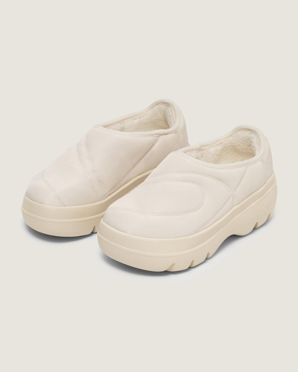 Fuzzy padding clog_Beige