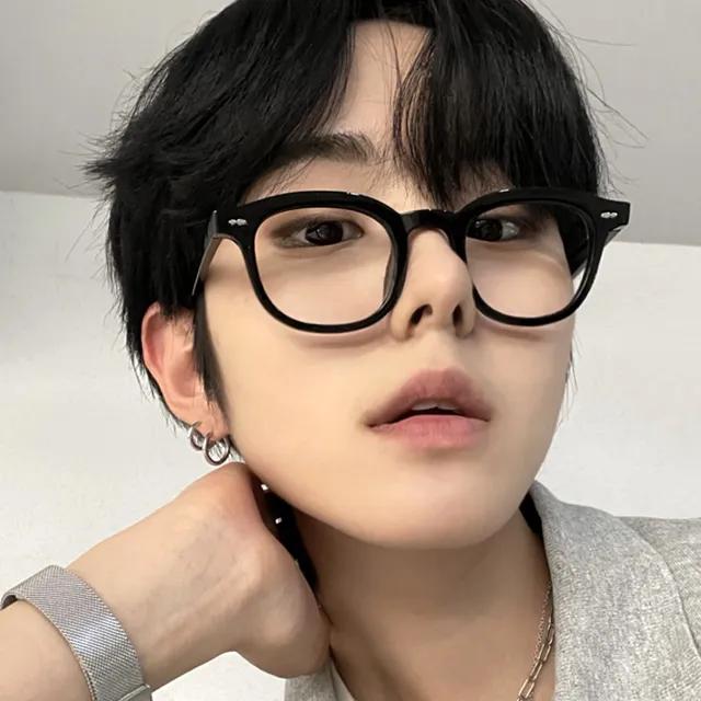 [당일출고]GCC-1237 원형 베이직 기본사이즈 반투명 그레이 패션 데일리 뿔테 안경