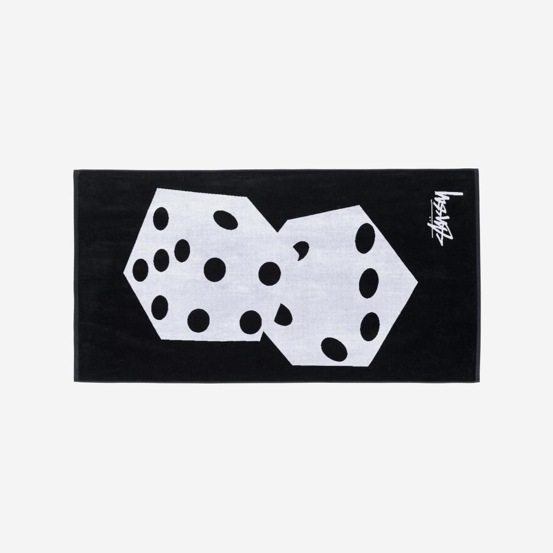 Stussy Dice Jacquard Beach Towel Black