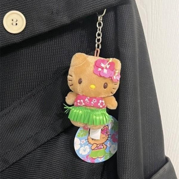 산리오 귀여운 하와이 키티 봉제 인형 키링 헬로키티 B