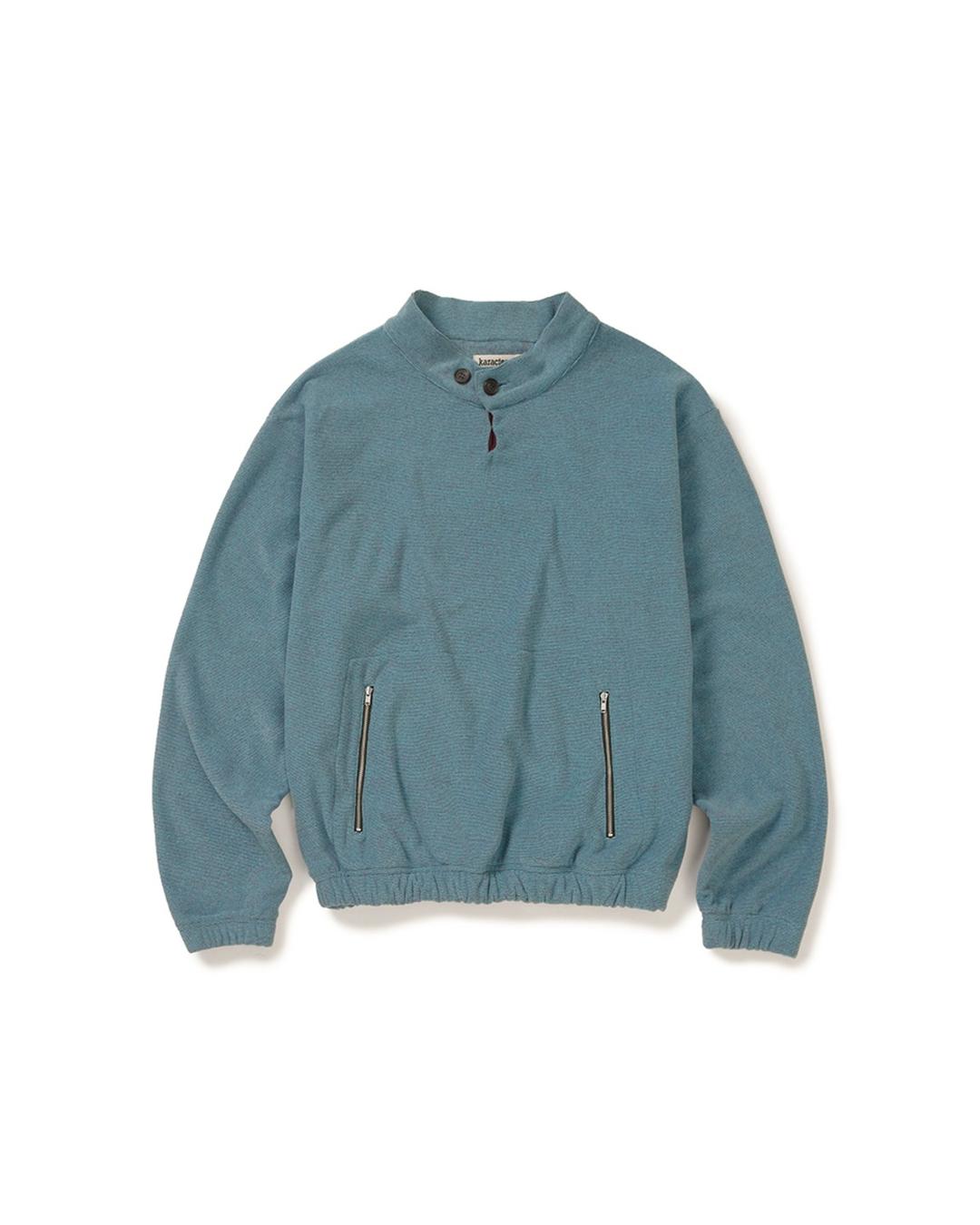 Surface fleece pullover / Dusty aqua