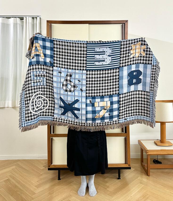 Ant on Check Woven Blanket