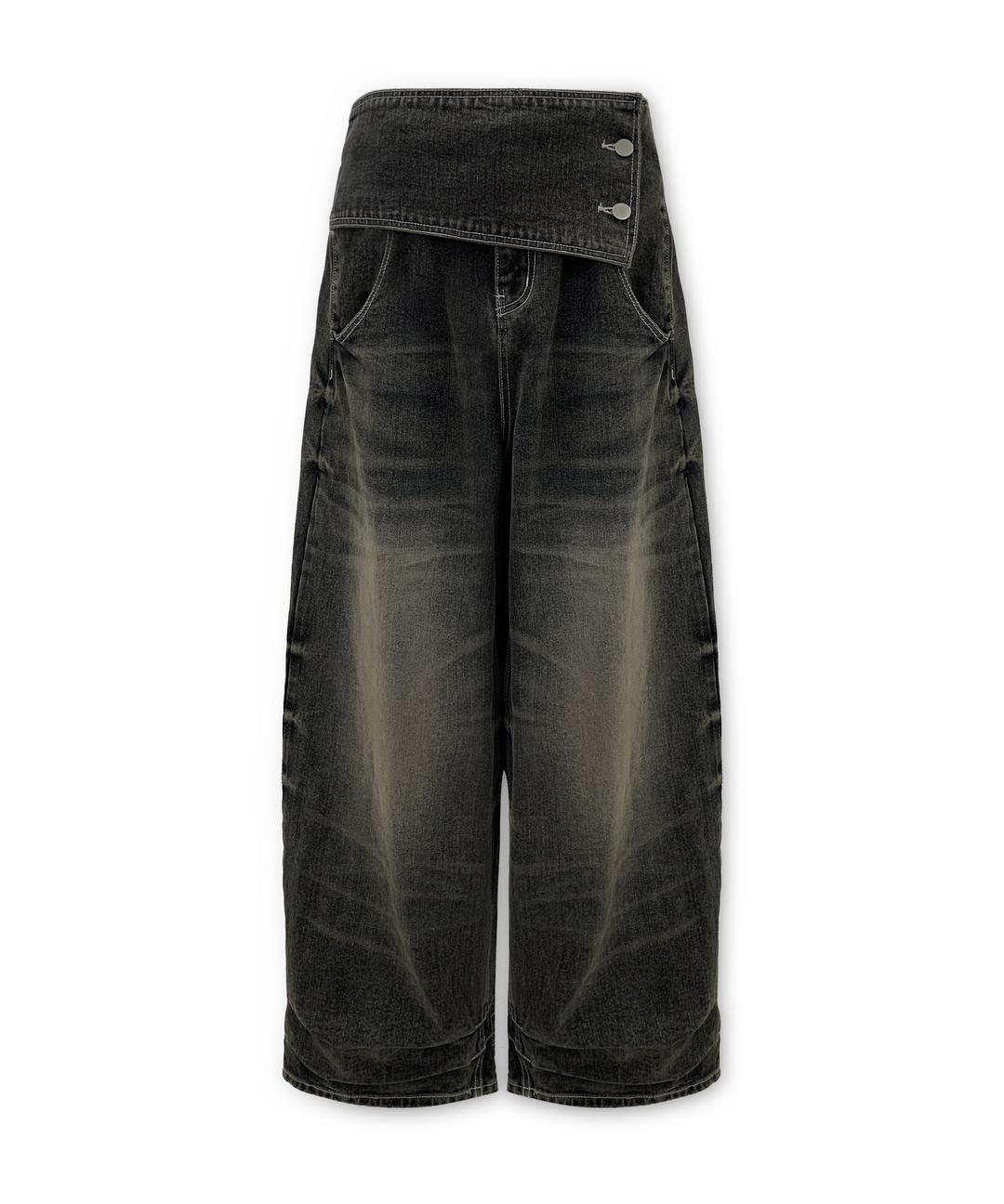F/NO.8 BIG BELT WASHING DENIM PANTS