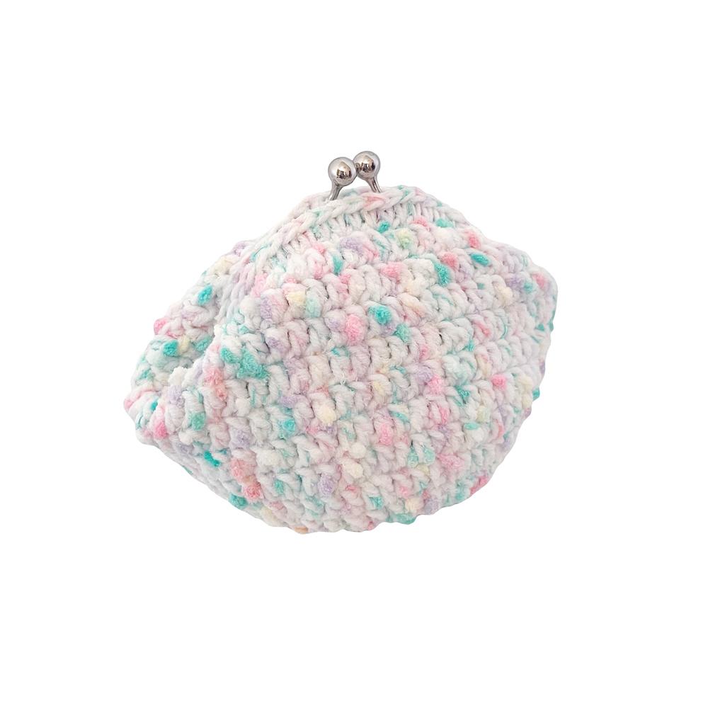 Pastel pom pouch