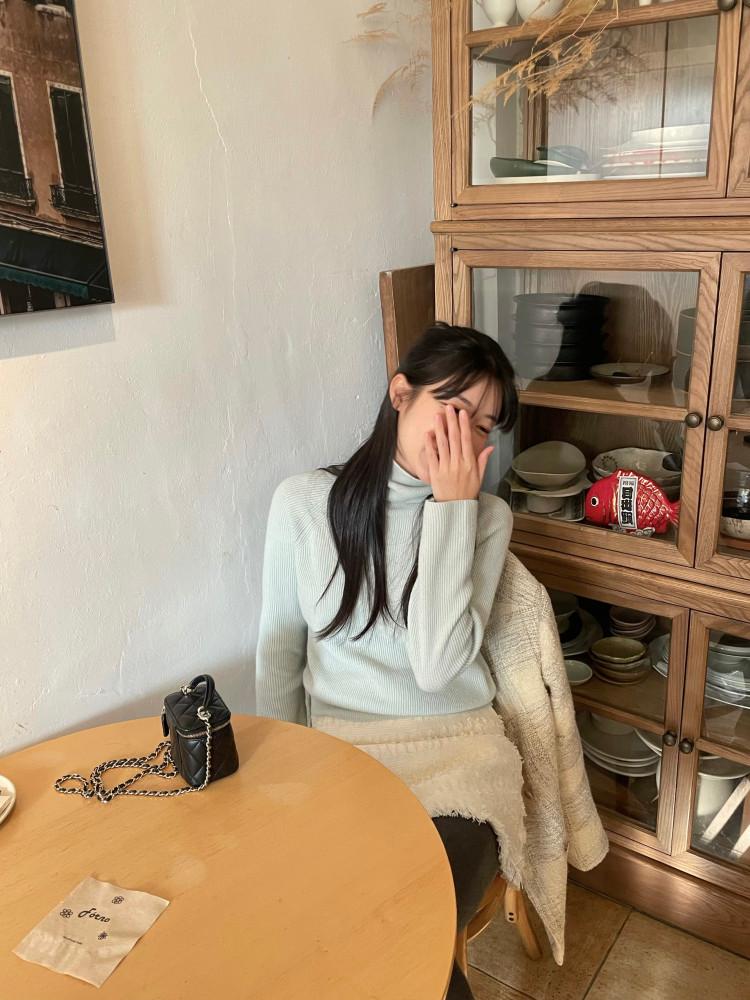 cash pola NT [ 캐시미어 파인울 폴라 골지 니트 ] (제제마켓)