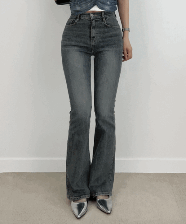 [XS부터! / 히든밴딩 / 인생부츠컷] 샌디 황토 워싱 시화 잘록핏 하이웨스트 롱 부츠컷 데님