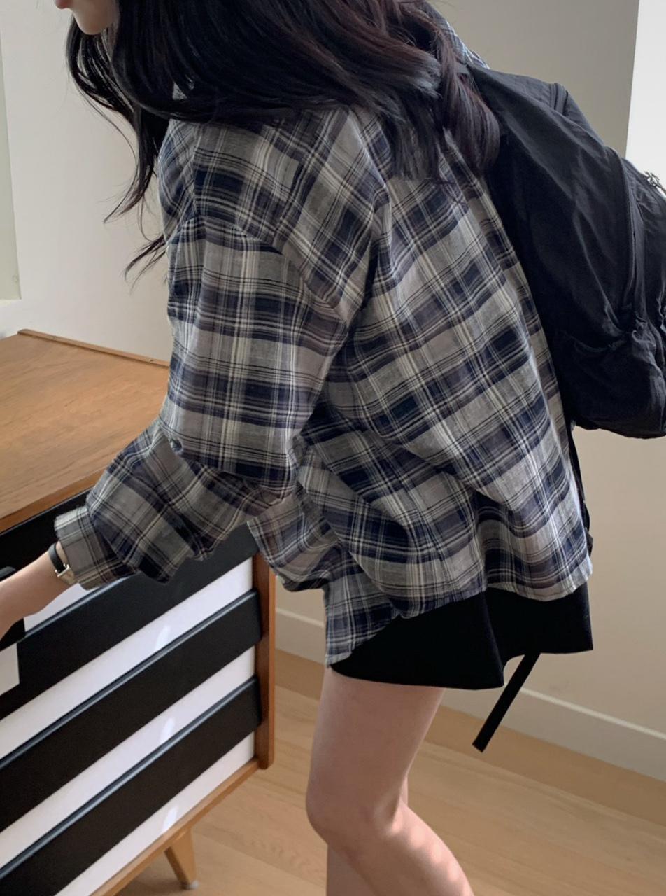 엔커먼 [살안타템] 브레드 체크 셔츠 (2color)