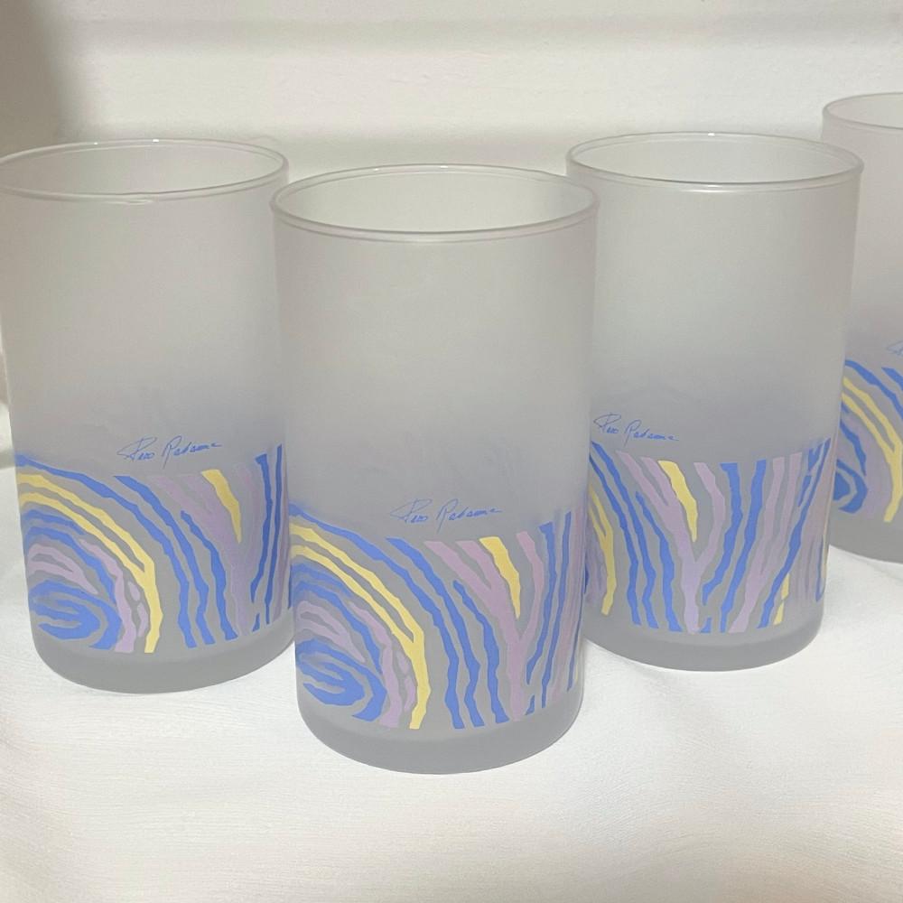 Pack Rabbane 파코 라반 블루 지브라 유리컵 1p