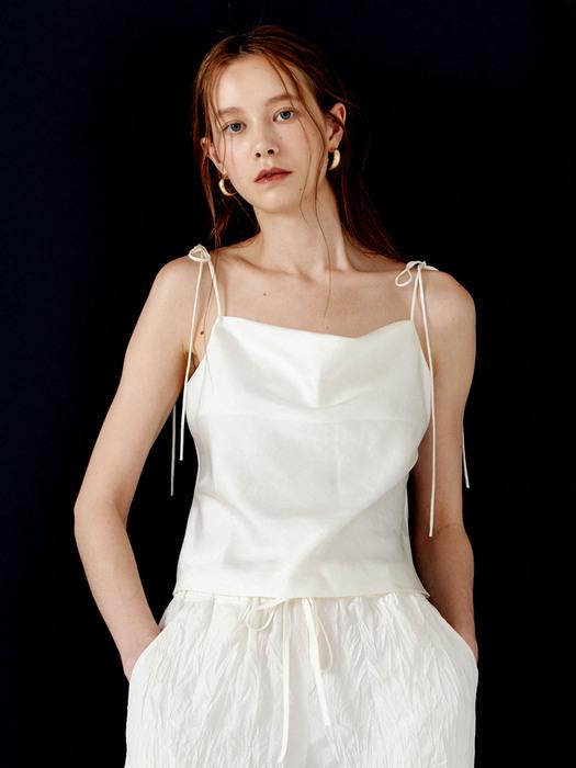 COWL NECK CAMI TOP-CREAM