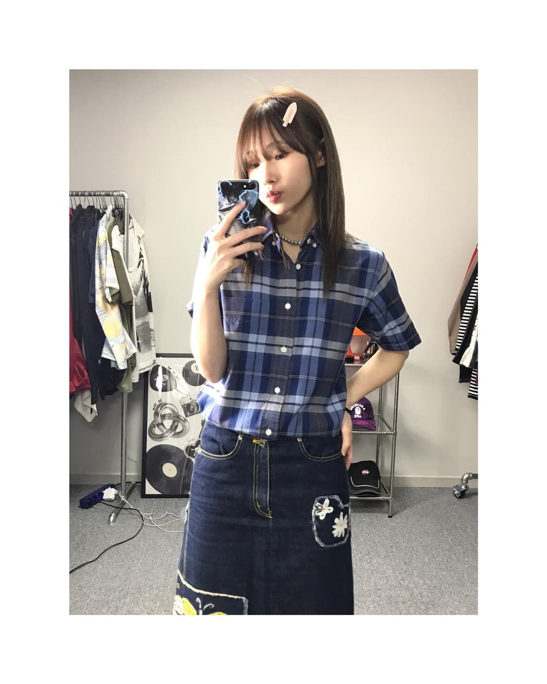 United Arrow Blue Checked Shirts | 후루츠패밀리