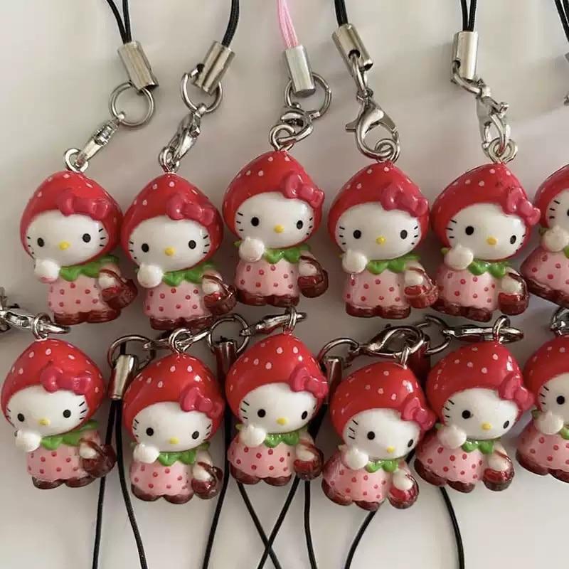 [1+1} Strawberry Kitty Keyring 딸기 키티 키링🍓