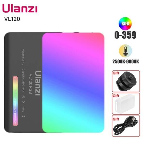 VIJIM Ulanzi VL120 풀 컬러 RGB 비디오 라이트,