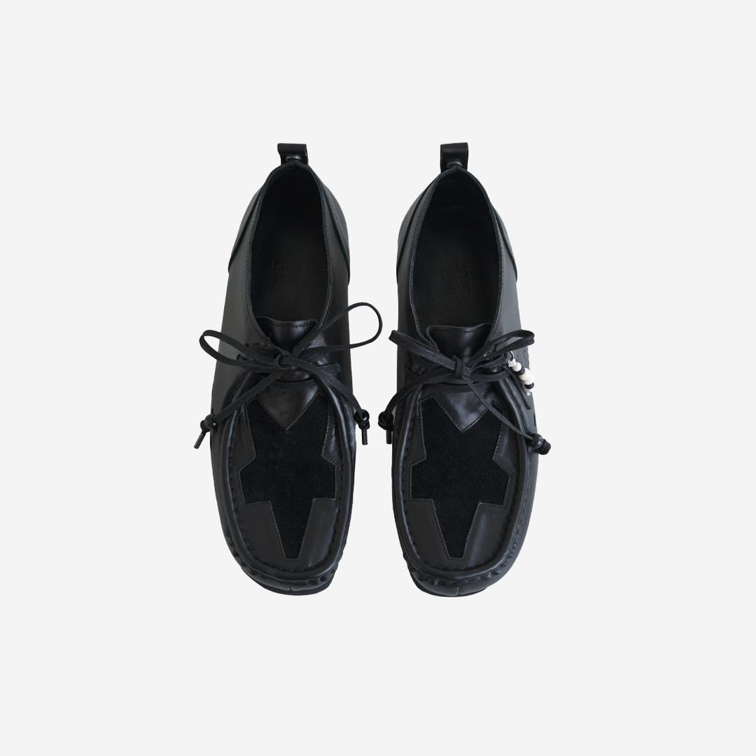 (06.02 AM11:00) wallabee shoes (STAR) - leather black
