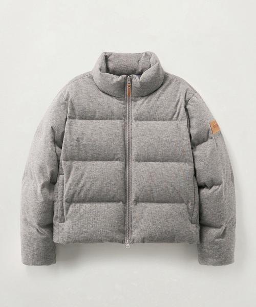 (W) 니트 푸퍼 덕 다운 패딩 그레이