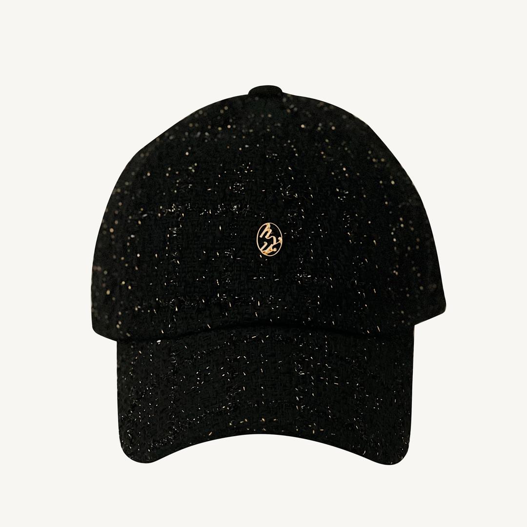 트위드 볼캡 블랙