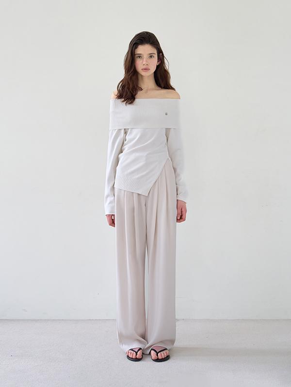 [4th 재입고] MUSH OFF SHOULDER KNIT (IVORY)