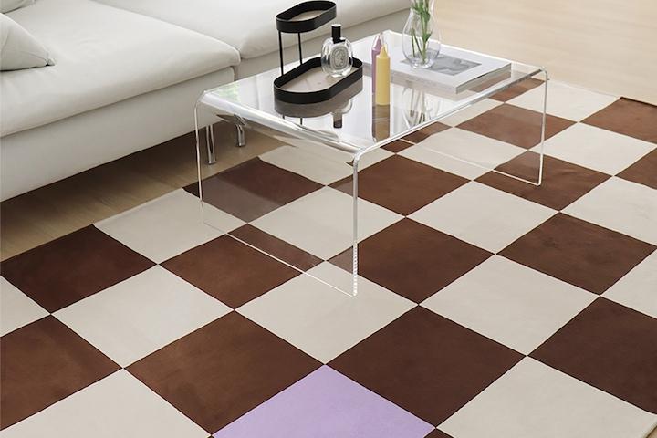 빅체크러그 거실러그 사계절 극세사 단모 디자인 인테리어러그 3color