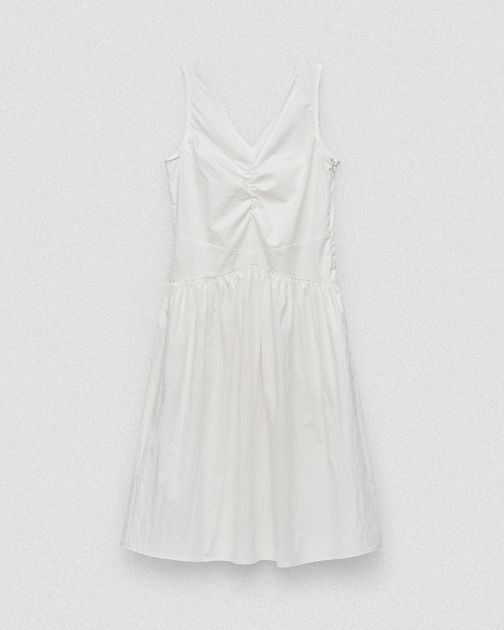 Shirring Sleevless Long Dress