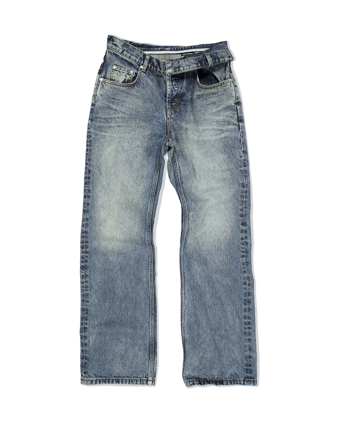 (ARIELLA) Folded Denim Pants - 0 / WASHED BLUE