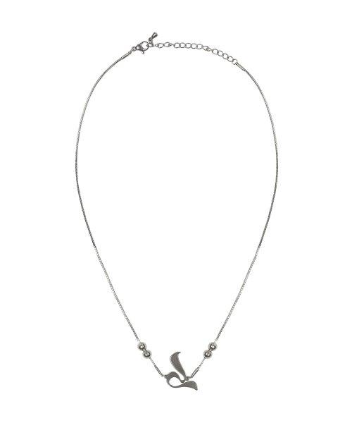 CURVED L NECKLACE(SILVER)
