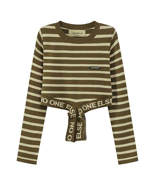 Noe Striped Criss Cross Crop T-Shirt