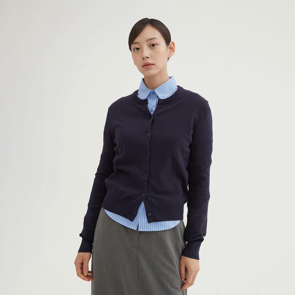 [소프트얀] 라운드넥 카디건_SPCKF49W01