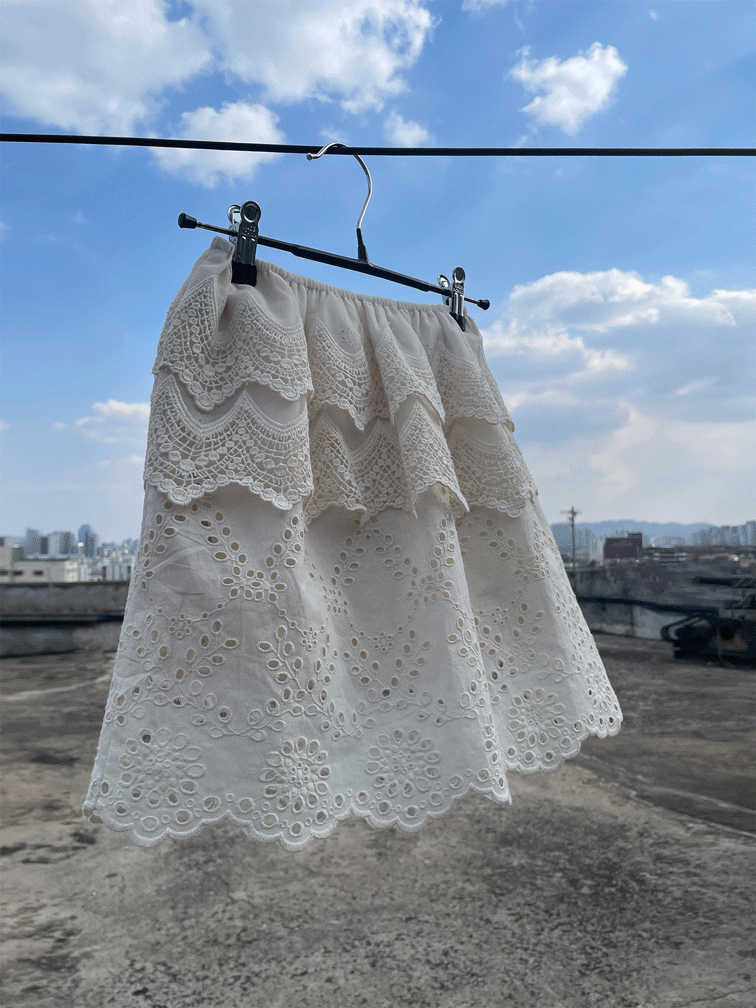 [9hope] 로제 tiered lace SK