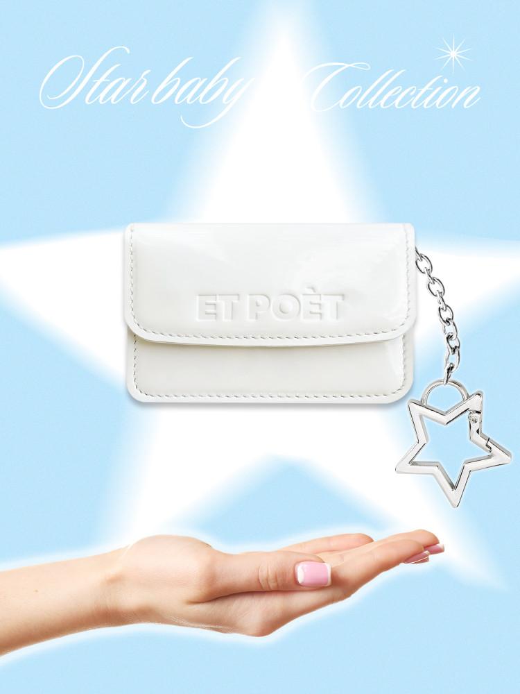 [연말특가] 에포에(ETPOÈT) 스타베이비 아코디언 카드지갑 3포켓(유광 화이트)