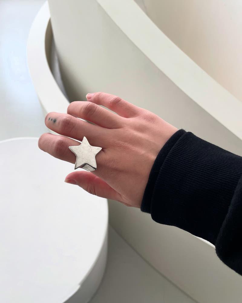 [POKKI] vintage star ring, 빈티지 별반지, 별반지