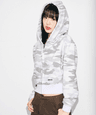 Camo Hood Zipup-White Camo
