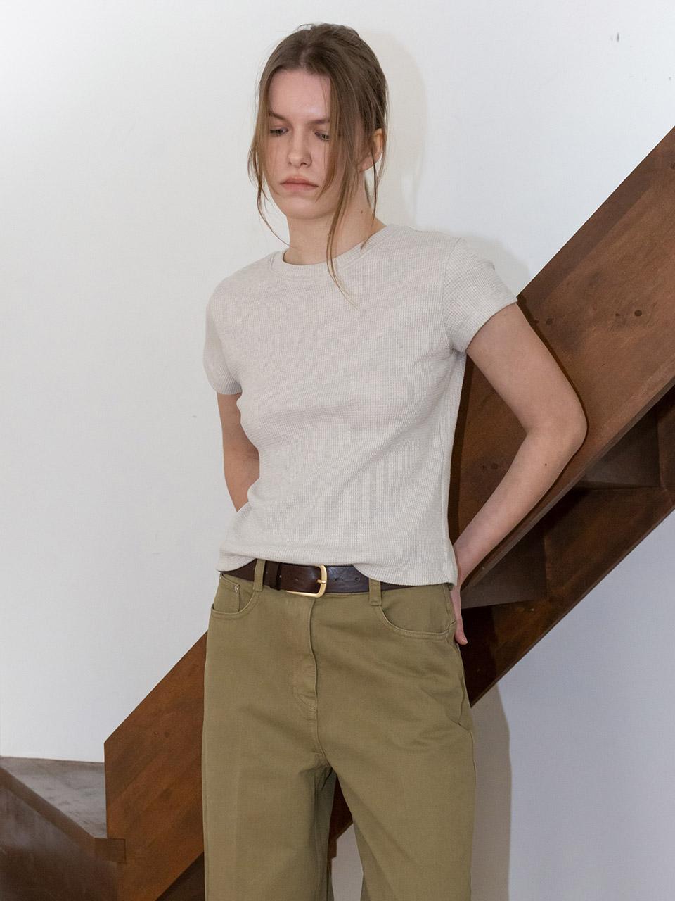 Basic Waffle T-Shirt SW6XE117_2color