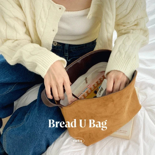 [모델추천🥐] 브레드 유 스웨이드 숄더 백 bag / 도트백 출근룩 하객룩 가을 겨울 가방