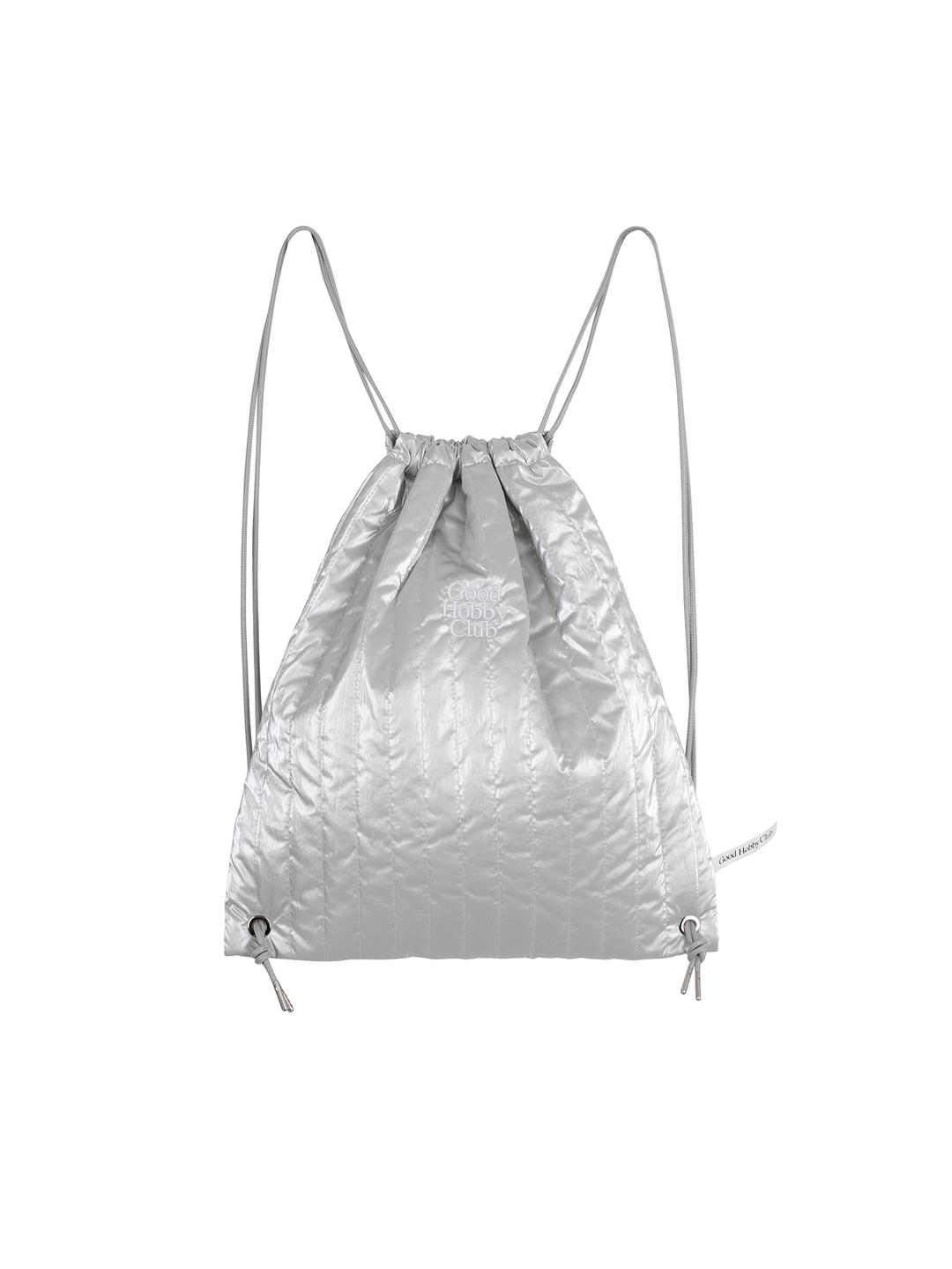 GLOSSY QUILTING STRING BAG_SILVER