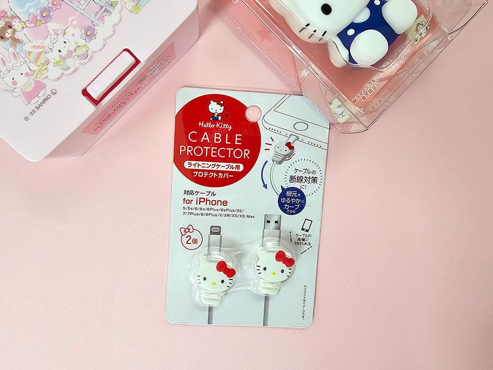 산리오 케이블 프로텍터 아이폰 충전기 보호캡 2P세트 헬로키티