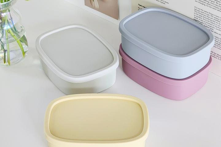 실리콘 도시락통 1칸 4colors