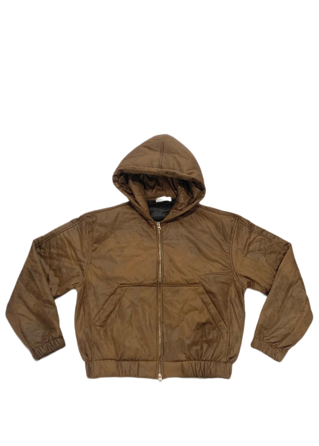 SUEDE HOODED PADDING