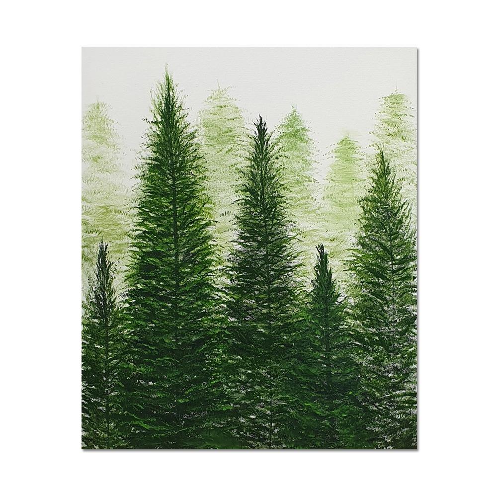 핸드페인팅 그린포드 캔버스액자